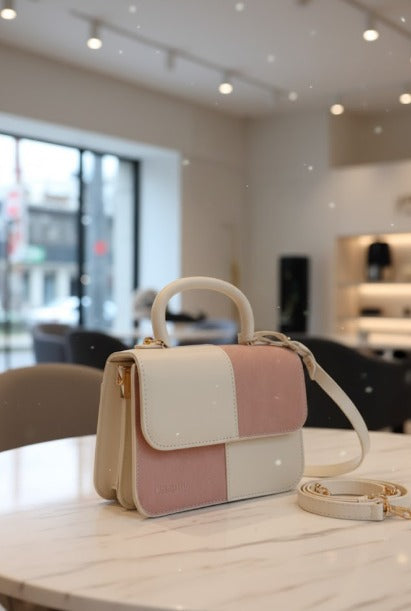 BOLSOS ONDULY ROSADA/BEIGE