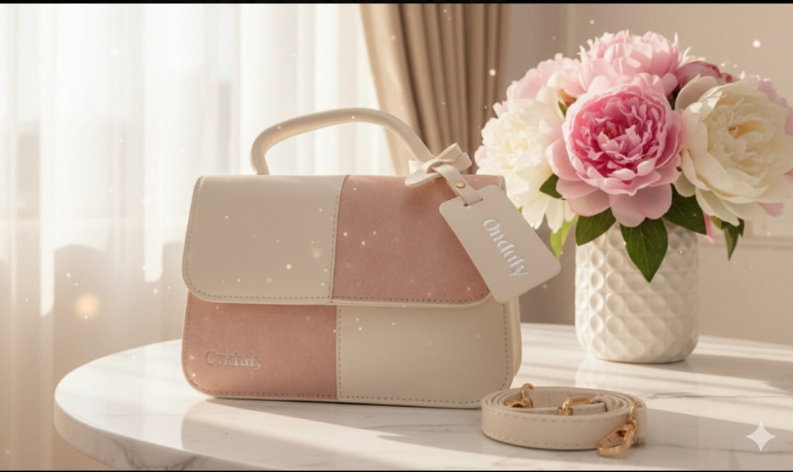 BOLSOS ONDULY ROSADA/BEIGE
